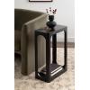 imageKate and Laurel Dahl Modern Slatted Wooden Slim Side Table 16 x 8 x 24 Natural Wood Transitional Wood Narrow End Table for Use as Living Room Plant Stand or Small Bedroom NightstandBlack