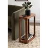 imageKate and Laurel Dahl Modern Slatted Wooden Slim Side Table 16 x 8 x 24 Natural Wood Transitional Wood Narrow End Table for Use as Living Room Plant Stand or Small Bedroom NightstandWalnut Brown