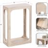 imageKate and Laurel Dahl Modern Slatted Wooden Slim Side Table 16 x 8 x 24 Natural Wood Transitional Wood Narrow End Table for Use as Living Room Plant Stand or Small Bedroom NightstandWhite