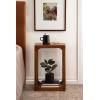 imageKate and Laurel Dahl Modern Slatted Wooden Slim Side Table 16 x 8 x 24 Natural Wood Transitional Wood Narrow End Table for Use as Living Room Plant Stand or Small Bedroom NightstandWalnut Brown