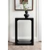 imageKate and Laurel Dahl Modern Slatted Wooden Slim Side Table 16 x 8 x 24 Natural Wood Transitional Wood Narrow End Table for Use as Living Room Plant Stand or Small Bedroom NightstandBlack