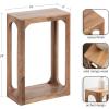 imageKate and Laurel Dahl Modern Slatted Wooden Slim Side Table 16 x 8 x 24 Natural Wood Transitional Wood Narrow End Table for Use as Living Room Plant Stand or Small Bedroom NightstandNatural