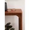 imageKate and Laurel Dahl Modern Slatted Wooden Slim Side Table 16 x 8 x 24 Natural Wood Transitional Wood Narrow End Table for Use as Living Room Plant Stand or Small Bedroom NightstandWalnut Brown