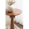 imageKate and Laurel Jakob Modern Wooden Round Side Table 12 x 24 Walnut Brown Circle Pedestal Table for Use as Bedroom Nightstand Indoor Plant Stand or Decorative Living Room TableWalnut Brown