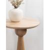 imageKate and Laurel Jakob Modern Wooden Round Side Table 12 x 24 Walnut Brown Circle Pedestal Table for Use as Bedroom Nightstand Indoor Plant Stand or Decorative Living Room TableNatural