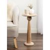 imageKate and Laurel Jakob Modern Wooden Round Side Table 12 x 24 Walnut Brown Circle Pedestal Table for Use as Bedroom Nightstand Indoor Plant Stand or Decorative Living Room TableNatural