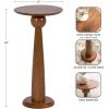imageKate and Laurel Jakob Modern Wooden Round Side Table 12 x 24 Walnut Brown Circle Pedestal Table for Use as Bedroom Nightstand Indoor Plant Stand or Decorative Living Room TableWalnut Brown