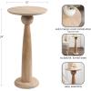 imageKate and Laurel Jakob Modern Wooden Round Side Table 12 x 24 Walnut Brown Circle Pedestal Table for Use as Bedroom Nightstand Indoor Plant Stand or Decorative Living Room TableNatural