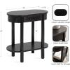 imageKate and Laurel Koji Modern Tiered Rectangular Side Table 22 x 12 x 24 Black Transitional TwoTier Wood Capsule End Table with Storage for Use as Bedroom Accent or Indoor Plant Stand