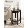 imageKate and Laurel Koji Modern Tiered Rectangular Side Table 22 x 12 x 24 Black Transitional TwoTier Wood Capsule End Table with Storage for Use as Bedroom Accent or Indoor Plant Stand