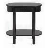 imageKate and Laurel Koji Modern Tiered Rectangular Side Table 22 x 12 x 24 Black Transitional TwoTier Wood Capsule End Table with Storage for Use as Bedroom Accent or Indoor Plant Stand