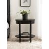 imageKate and Laurel Koji Modern Tiered Rectangular Side Table 22 x 12 x 24 Black Transitional TwoTier Wood Capsule End Table with Storage for Use as Bedroom Accent or Indoor Plant Stand