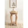 imageKate and Laurel Sutherlin Vintage Tiered Round Side Table 16 x 16 x 25 Light Natural Traditional TwoTier Circle Living Room End Table with Storage for Use as Bedroom Nightstand Option