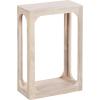 imageKate and Laurel Dahl Modern Slatted Wooden Slim Side Table 16 x 8 x 24 Natural Wood Transitional Wood Narrow End Table for Use as Living Room Plant Stand or Small Bedroom NightstandWhite