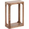 imageKate and Laurel Dahl Modern Slatted Wooden Slim Side Table 16 x 8 x 24 Natural Wood Transitional Wood Narrow End Table for Use as Living Room Plant Stand or Small Bedroom NightstandNatural