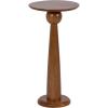 imageKate and Laurel Jakob Modern Wooden Round Side Table 12 x 24 Walnut Brown Circle Pedestal Table for Use as Bedroom Nightstand Indoor Plant Stand or Decorative Living Room TableWalnut Brown