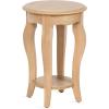 imageKate and Laurel Sutherlin Vintage Tiered Round Side Table 16 x 16 x 25 Light Natural Traditional TwoTier Circle Living Room End Table with Storage for Use as Bedroom Nightstand Option