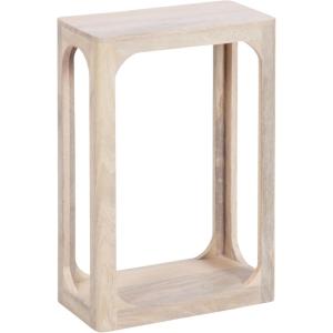 imageKate and Laurel Dahl Modern Slatted Wooden Slim Side Table 16 x 8 x 24 Natural Wood Transitional Wood Narrow End Table for Use as Living Room Plant Stand or Small Bedroom NightstandWhite