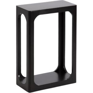 imageKate and Laurel Dahl Modern Slatted Wooden Slim Side Table 16 x 8 x 24 Natural Wood Transitional Wood Narrow End Table for Use as Living Room Plant Stand or Small Bedroom NightstandBlack