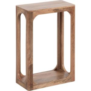 imageKate and Laurel Dahl Modern Slatted Wooden Slim Side Table 16 x 8 x 24 Natural Wood Transitional Wood Narrow End Table for Use as Living Room Plant Stand or Small Bedroom NightstandNatural