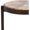 imageKate and Laurel Aguilar Modern Drink Table 9 x 9 x 23 Petrified Wood and Bronze Unique Round Wood Mini Table for Use as Bathroom Accent Table or Pedestal Martini Table