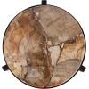imageKate and Laurel Aguilar Modern Drink Table 9 x 9 x 23 Petrified Wood and Bronze Unique Round Wood Mini Table for Use as Bathroom Accent Table or Pedestal Martini Table