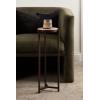 imageKate and Laurel Aguilar Modern Drink Table 9 x 9 x 23 Petrified Wood and Bronze Unique Round Wood Mini Table for Use as Bathroom Accent Table or Pedestal Martini Table