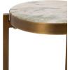 imageKate and Laurel Aguilar Modern Round Drink Table 9 x 9 x 23 White and Green Marble and Brass Genuine Marble Accent Table for Use as Indoor Plant Stand or Pedestal Martini Table
