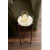 imageKate and Laurel Aguilar Modern Round Drink Table 9 x 9 x 23 White and Green Marble and Brass Genuine Marble Accent Table for Use as Indoor Plant Stand or Pedestal Martini Table