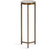 imageKate and Laurel Aguilar Modern Round Drink Table 9 x 9 x 23 White and Green Marble and Brass Genuine Marble Accent Table for Use as Indoor Plant Stand or Pedestal Martini Table