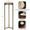 imageKate and Laurel Aguilar Modern Round Drink Table 9 x 9 x 23 White and Green Marble and Brass Genuine Marble Accent Table for Use as Indoor Plant Stand or Pedestal Martini Table