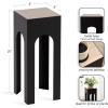 imageKate and Laurel Amani Arch Metal Drink Table 8 x 8 x 20 Natural Wood Tone and Black Farmhouse Indoor Plant Stand Table for Living Room Decor Storage and Display