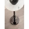 imageKate and Laurel Engles Traditional AdjustableHeight Pedestal Drink Table 10 x 10 x 30 White Marble and Gray Gunmetal Vintage Round Indoor Metal Plant Stand with Authentic Marble Tabletop