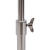 imageKate and Laurel Engles Traditional AdjustableHeight Pedestal Drink Table 10 x 10 x 30 White Marble and Silver Chrome Vintage Round Indoor Metal Plant Stand with Authentic Marble Tabletop