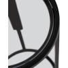 imageKate and Laurel Ravalli Modern Drink Table 9 x 9 x 20 Black and Clear Glass Unique Round Tempered Glass Accent Pedestal Table for Use as Indoor Plant Stand