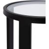 imageKate and Laurel Ravalli Modern Drink Table 9 x 9 x 20 Black and Clear Glass Unique Round Tempered Glass Accent Pedestal Table for Use as Indoor Plant Stand