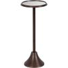 imageKate and Laurel Sanzo Modern Pedestal Drink Table 10 x 10 x 23 Gray Gunmetal Decorative End Table with Mirrored Tabletop for Use as Small Plant Stand or Cute Martini TableBronze