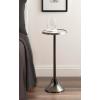 imageKate and Laurel Sanzo Modern Pedestal Drink Table 10 x 10 x 23 Gray Gunmetal Decorative End Table with Mirrored Tabletop for Use as Small Plant Stand or Cute Martini TablePewter