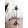 imageKate and Laurel Sanzo Modern Pedestal Drink Table 10 x 10 x 23 Gray Gunmetal Decorative End Table with Mirrored Tabletop for Use as Small Plant Stand or Cute Martini TablePewter