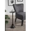 imageKate and Laurel Sanzo Modern Pedestal Drink Table 10 x 10 x 23 Gray Gunmetal Decorative End Table with Mirrored Tabletop for Use as Small Plant Stand or Cute Martini TablePewter