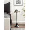 imageKate and Laurel Sanzo Modern Pedestal Drink Table 10 x 10 x 23 Gray Gunmetal Decorative End Table with Mirrored Tabletop for Use as Small Plant Stand or Cute Martini TableGoldBlack