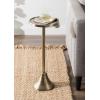 imageKate and Laurel Sanzo Modern Pedestal Drink Table 10 x 10 x 23 Gray Gunmetal Decorative End Table with Mirrored Tabletop for Use as Small Plant Stand or Cute Martini TableGold