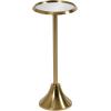 imageKate and Laurel Sanzo Modern Pedestal Drink Table 10 x 10 x 23 Gray Gunmetal Decorative End Table with Mirrored Tabletop for Use as Small Plant Stand or Cute Martini TableGold