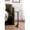 imageKate and Laurel Sanzo Modern Pedestal Drink Table 10 x 10 x 23 Gray Gunmetal Decorative End Table with Mirrored Tabletop for Use as Small Plant Stand or Cute Martini TableBronze
