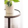 imageKate and Laurel Sanzo Modern Pedestal Drink Table 10 x 10 x 23 Gray Gunmetal Decorative End Table with Mirrored Tabletop for Use as Small Plant Stand or Cute Martini TableBronze