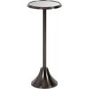 imageKate and Laurel Sanzo Modern Pedestal Drink Table 10 x 10 x 23 Gray Gunmetal Decorative End Table with Mirrored Tabletop for Use as Small Plant Stand or Cute Martini TablePewter