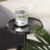 imageKate and Laurel Sanzo Modern Pedestal Drink Table 10 x 10 x 23 Gray Gunmetal Decorative End Table with Mirrored Tabletop for Use as Small Plant Stand or Cute Martini TablePewter