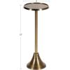 imageKate and Laurel Sanzo Modern Pedestal Drink Table 10 x 10 x 23 Gray Gunmetal Decorative End Table with Mirrored Tabletop for Use as Small Plant Stand or Cute Martini TableGold