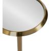 imageKate and Laurel Sanzo Modern Pedestal Drink Table 10 x 10 x 23 Gray Gunmetal Decorative End Table with Mirrored Tabletop for Use as Small Plant Stand or Cute Martini TableGold