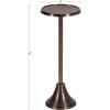 imageKate and Laurel Sanzo Modern Pedestal Drink Table 10 x 10 x 23 Gray Gunmetal Decorative End Table with Mirrored Tabletop for Use as Small Plant Stand or Cute Martini TableBronze